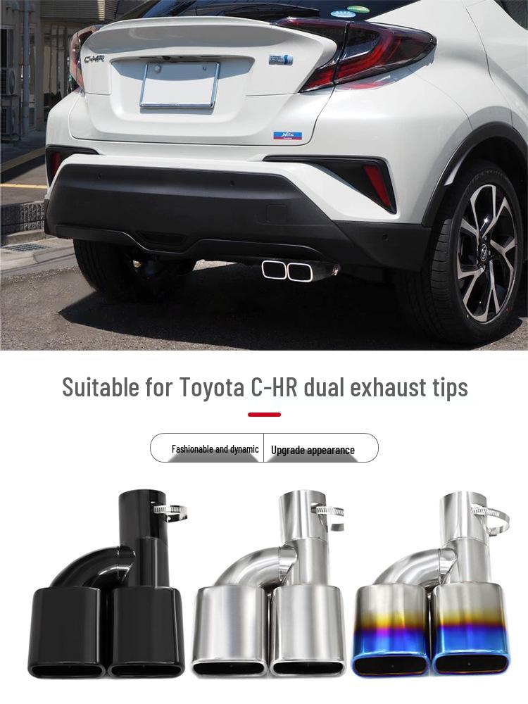 Toyota Noah/Voxy/Esquire 80 Series CHR Dual Outlet Stainless Steel Exhaust Tailpipe
