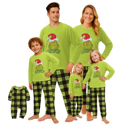 Christmas Prints Family Matching Long Sleeve Tops+Pants Set Family Matching Sets