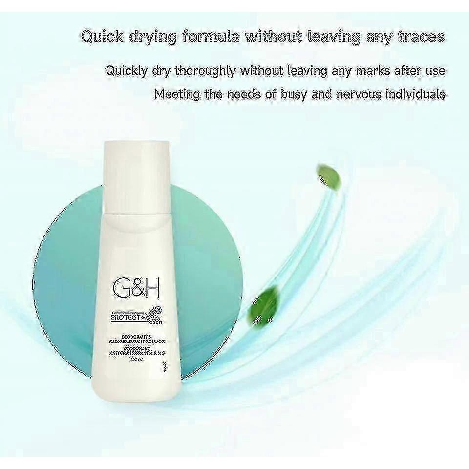 X 3 Bottle Gh Protect+ Deodorant Anti-perspirant Roll-on Size 100 Ml.
