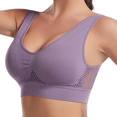 Sport-BHs für Damen, nahtlos, bequem, Yoga-BH, Netzstoff, atmungsaktiv, für Fitness, Fitnessstudio, Laufen, Sportunterwäsche