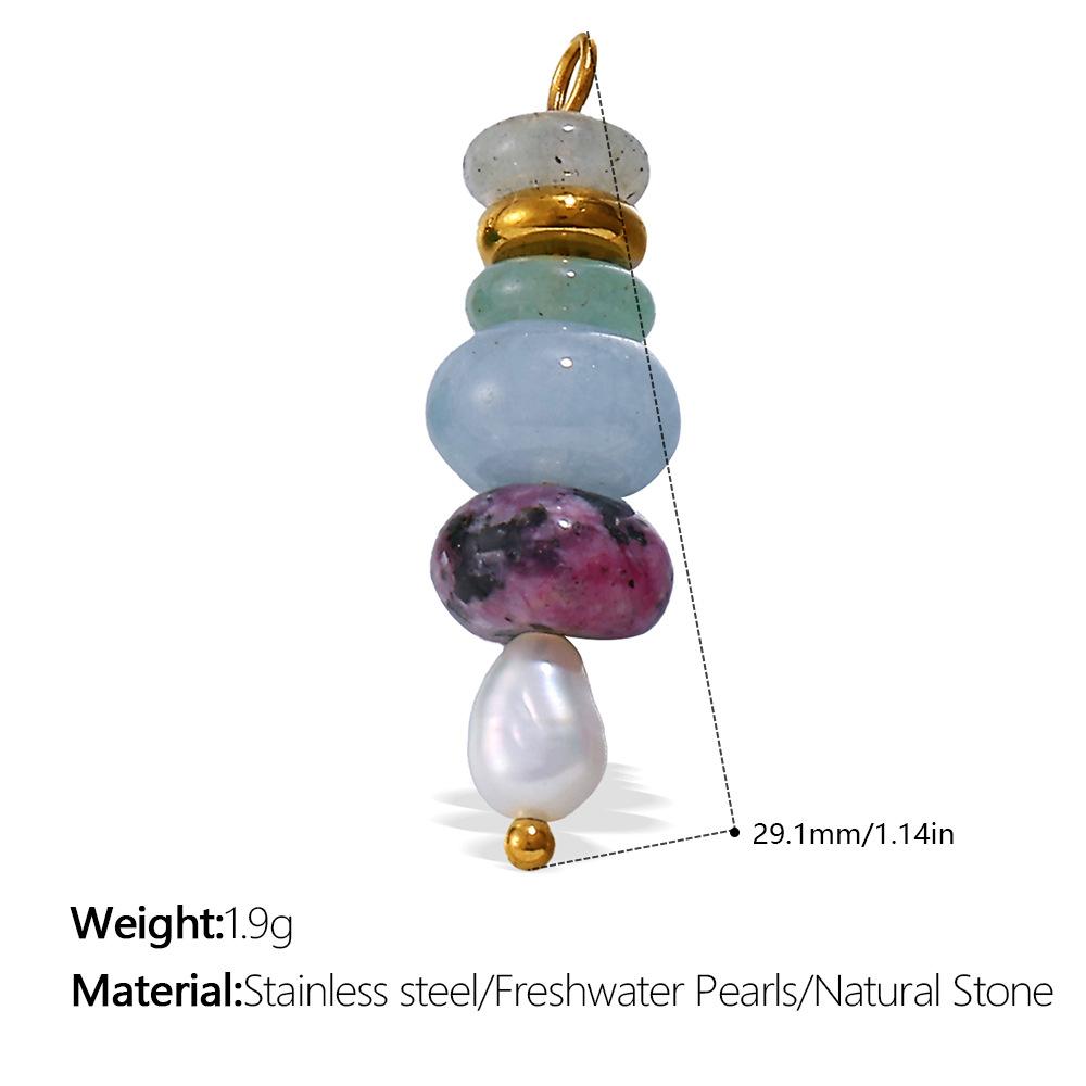 European and American creative colorful and diverse DIY pendant stainless steel plated 18K gold versatile pendant collection