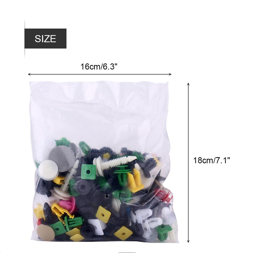 200pcs Assorted Plastic Car Door Trim Clip Bumper Fastener Retainer Rivet Push Pin Kit
