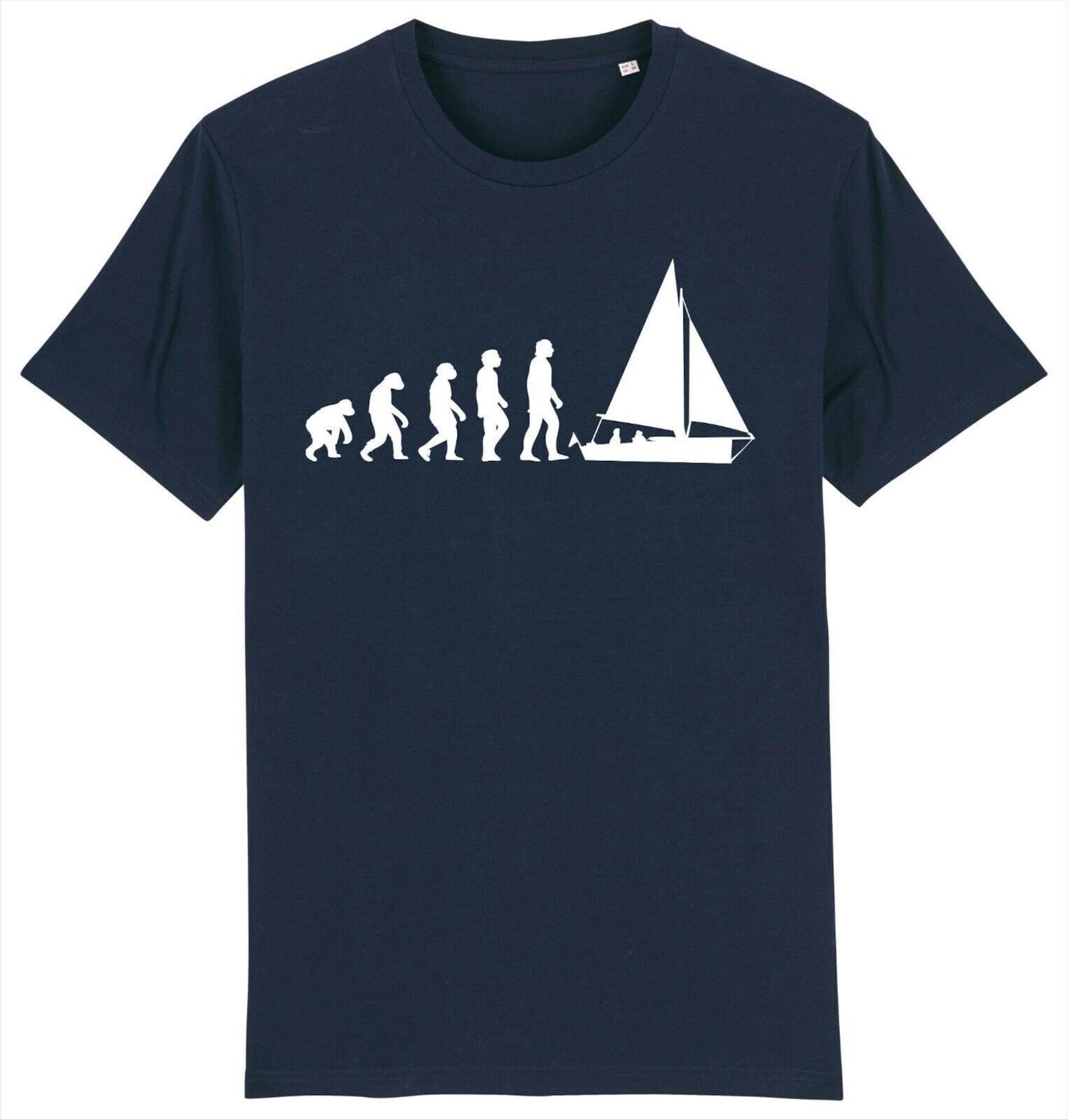 Evolution of a sailor sailing yachting boating captain t-shirt S разноцветный