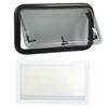 730x430mm RV Push Out Window with Screen Sunshade Double Layer Acrylic Glass for Campers Trailers Mo