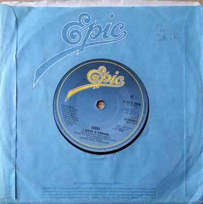 7inch Record ABBA - I Have  A Dream SEPC8088 Epic 1979 UK Pop Used
