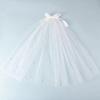 Bride Headpiece Veils Mantilla Bride Headwear Mantilla Gorgeous Veils Studded Pearls Mantilla for School Play Accessories