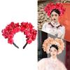 Beautiful Handmade Flower Headband Chinese Traditional Flower Hair Adornments Suitable for Traditional Chinese Dress