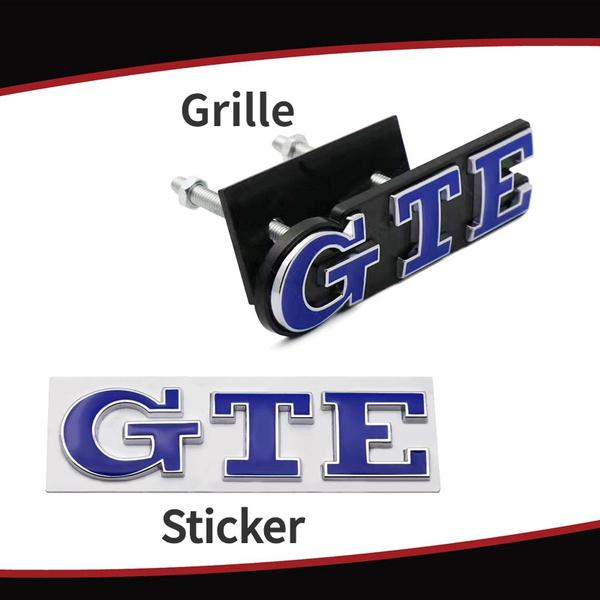 

3D-металлический GTE-стайлинг, значок на передней решетке автомобиля, наклейка на заднюю дверь автомобиля GTI / Sticker серебряный