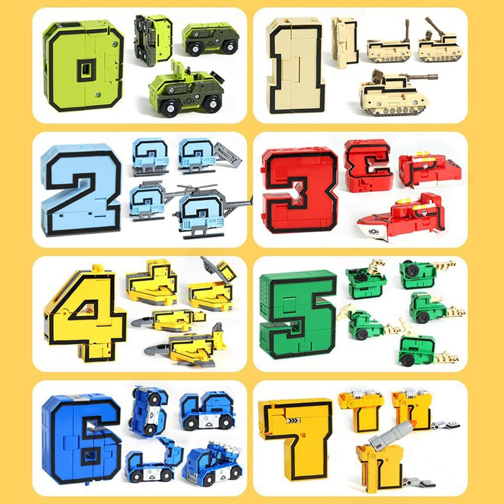 Hyack Transforming Robot Toy for Boys, Gift for Kids, Combines, Transforms, Numbers, Disassembles, Educational [Parallel Import]