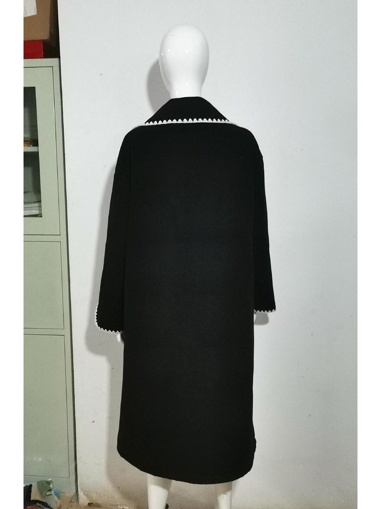 European Women's Double-Sided Wool Long Coat - Autumn/Winter Collection