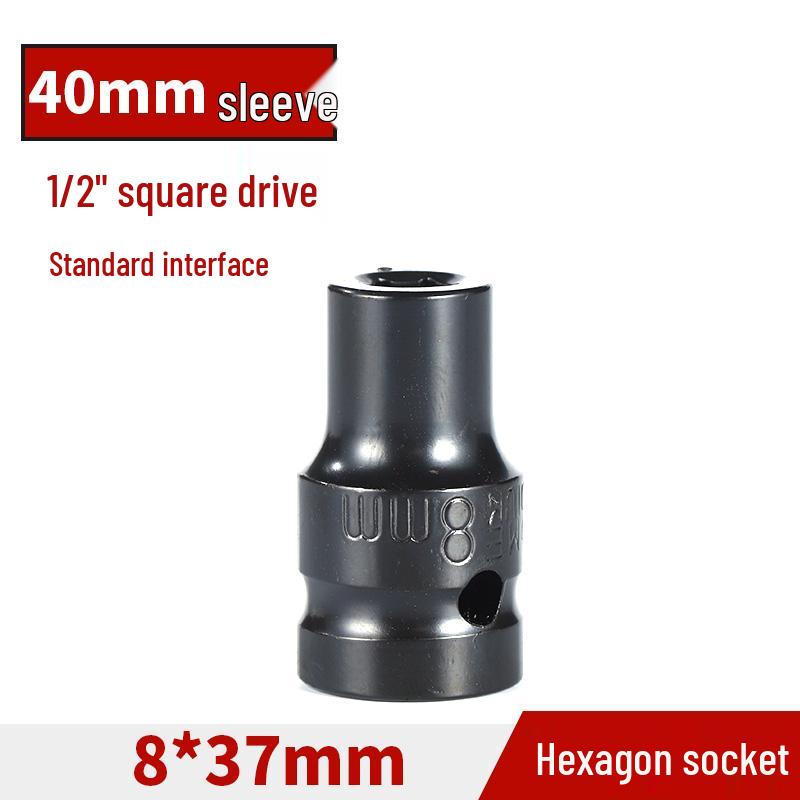 4cm Inner Hexagon Extended Electric Wrench Socket Set, 8-32mm