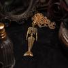 Mysterious Oceanic Gothic Pendant Skull Mermaid Skeleton Necklace, Dark Fantasy Jewelry Edgy Style Accessories for Women, Creative Spooky Accessory,