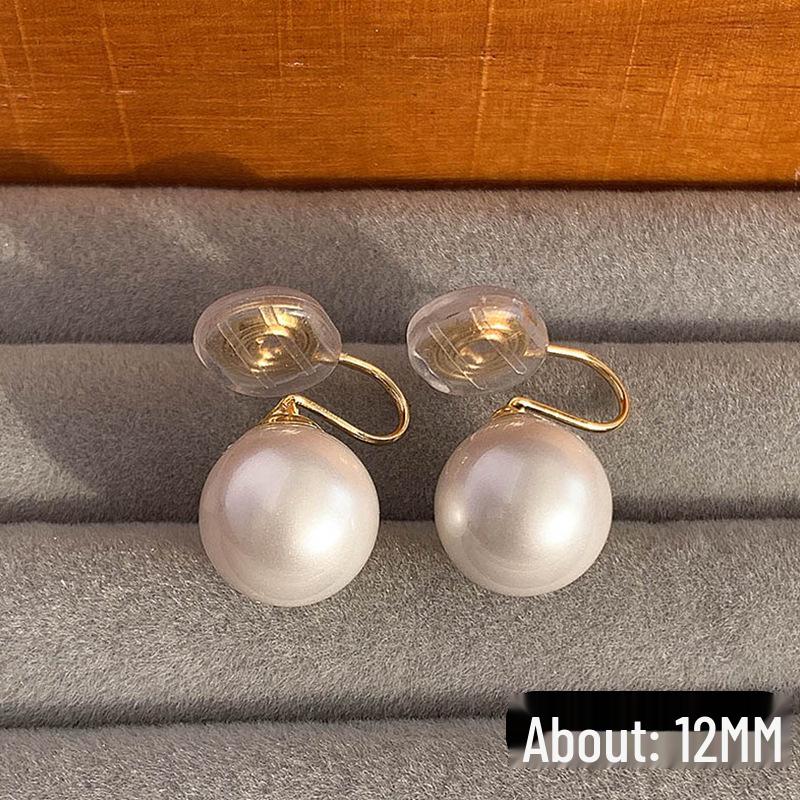 2025 Nye High-End Retro Perle Øreklips: Ørepinner uten hull for kvinner - Fransk nisjestil