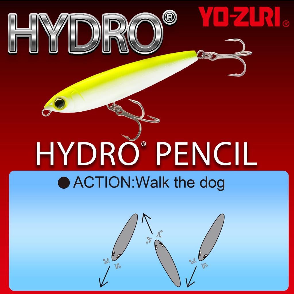 Hydro Pencil 125mm RH 30g YO-ZURI (F) (Red Head) Lure, Weight (R1153-RH)