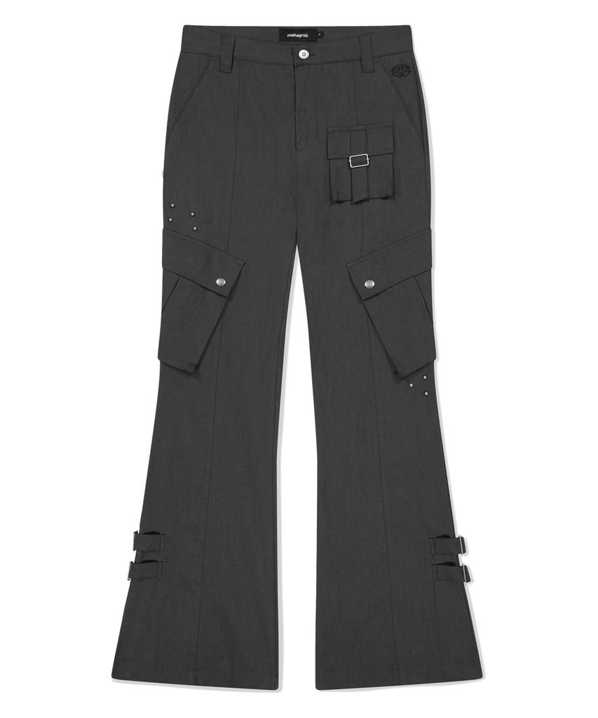 MAHAGRID Utility Cargo Flare Pant Charcoal(Mg2Fffpa11A)