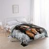 Dog Print Furry Blanket , Warm and comfortable throw blanket sofa bed sofa camping trip, the best gift.