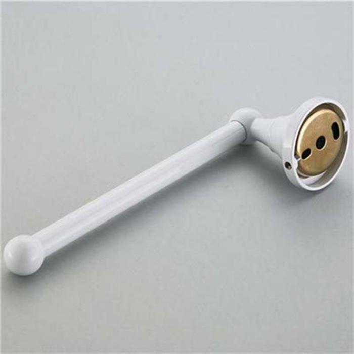 Porte-rouleau de papier toilette - FLYBATH - DF2018OBT68C - Laiton durable - Blanc - Installation murale