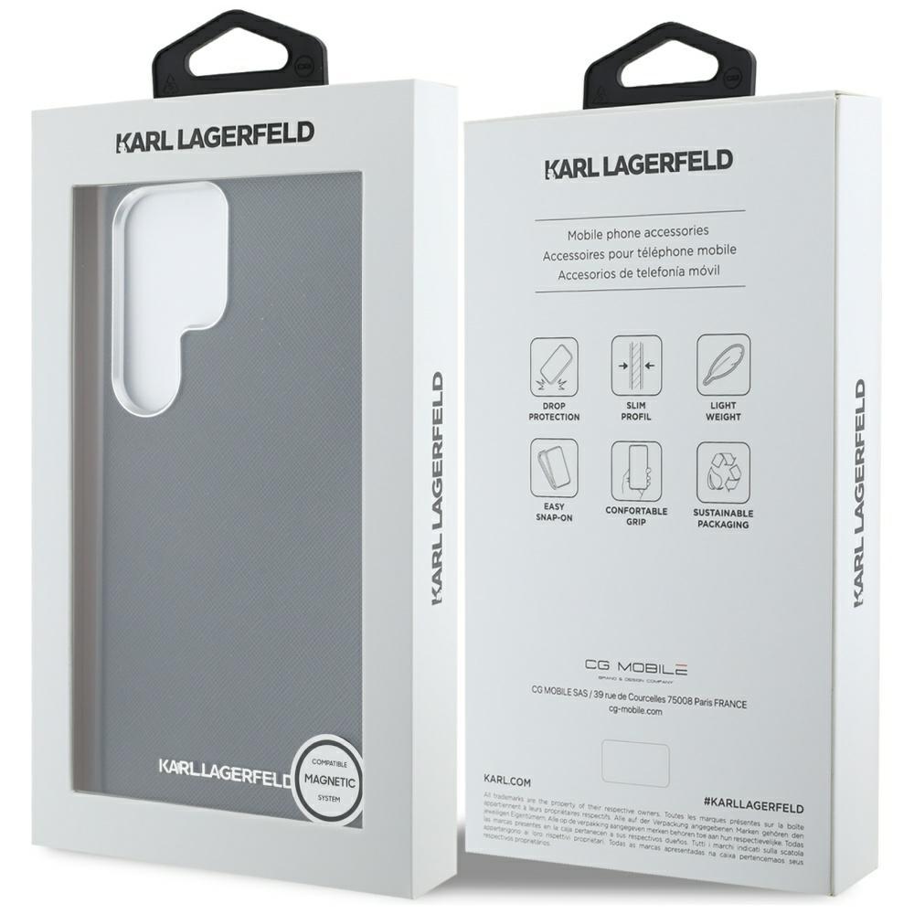 Etui do Samsung Galaxy S25 Ultra Karl Lagerfeld MagSafe Metalowe Logo Czarne