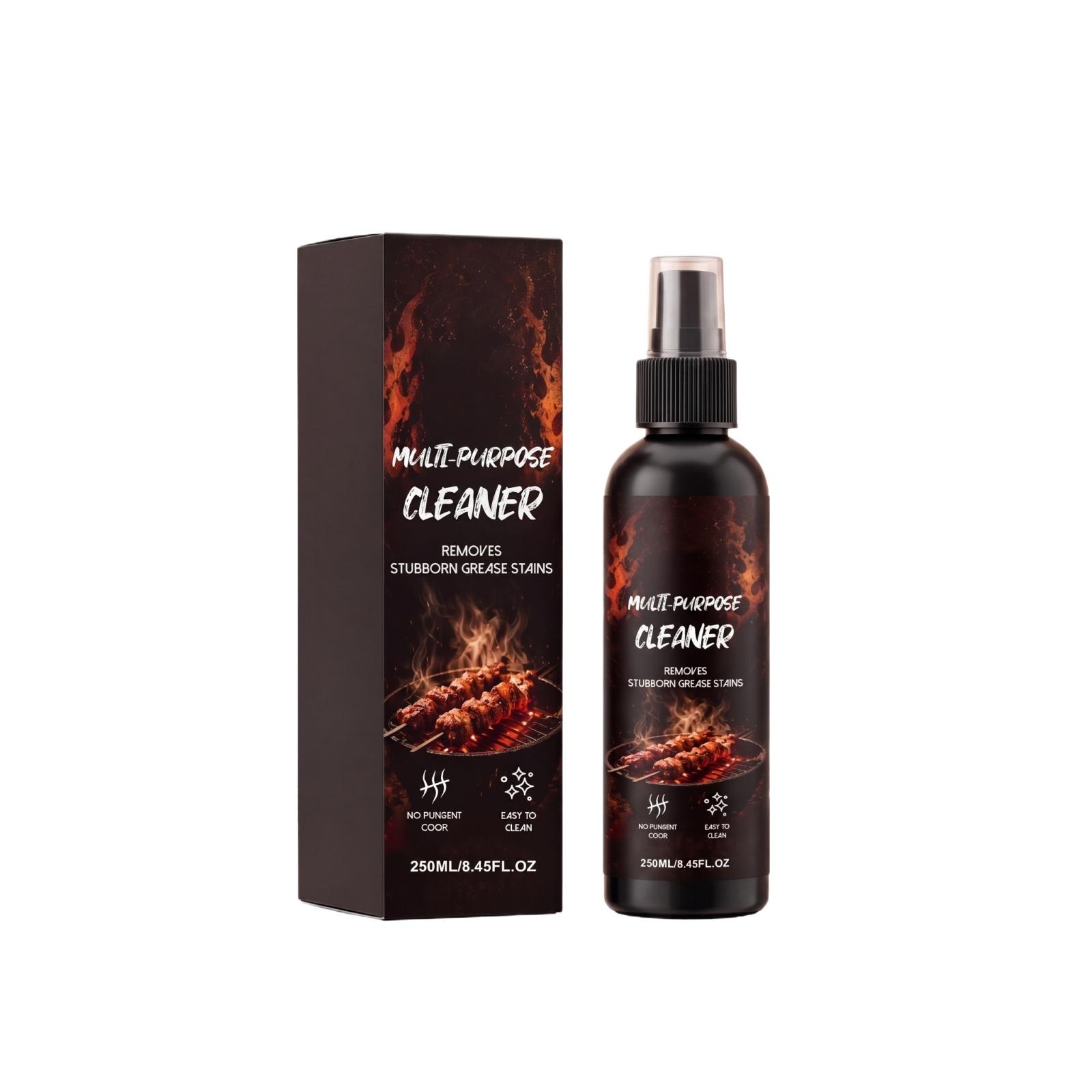 

Multi Purpose Cleaner Spray for Barbecue Grill Surface Grease and Oil Stains Removal 250ml Bottle Suitable for Kitchen and Outdoor Use One Size чорний