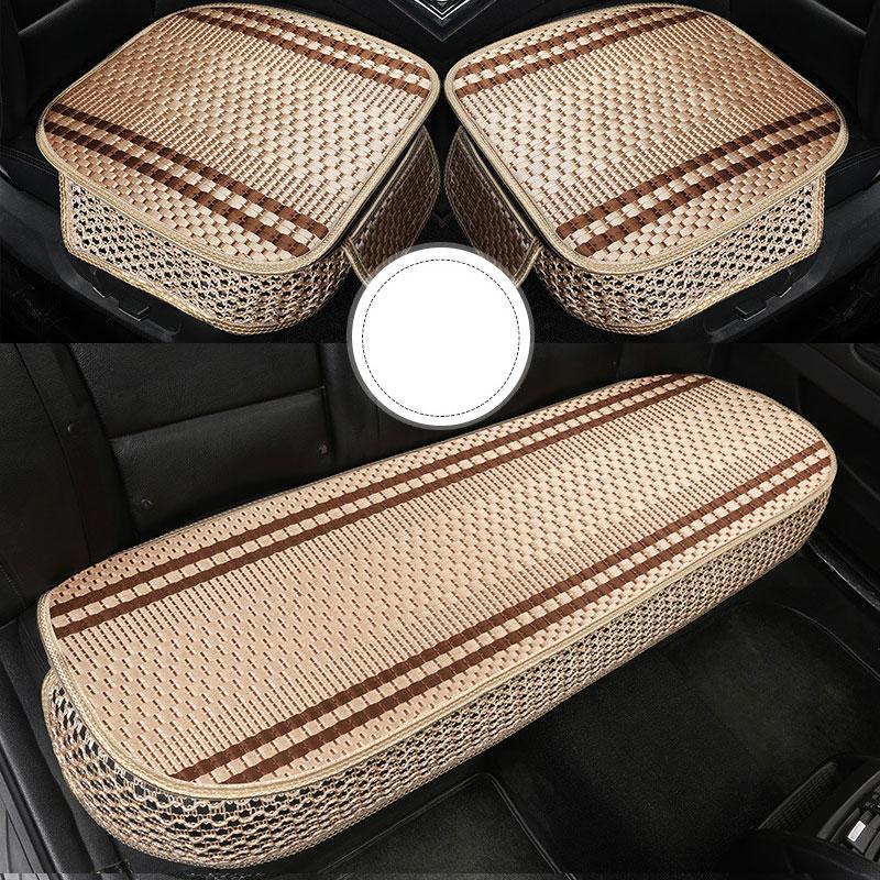 Car Seat Cushion Summer Ice Silk Cool Breathable Non-Slip Seat Protector Mat Car Seat Cover Universal Auto Interior Accessories
