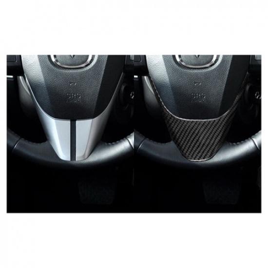 Carbon Fiber Car Steering Wheel Decoration Cover Sticker For Mazda 3 2010-2013