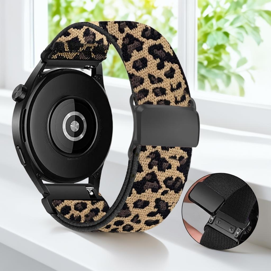 Nylon-Uhrenarmband für Garmin Fenix 7 8 Forerunner 965 255S Venu 2 3S Huawei GT6 GT5 GT 18mm 20mm 22mm Sportarmband Correa Pulseira 20mm leopard print