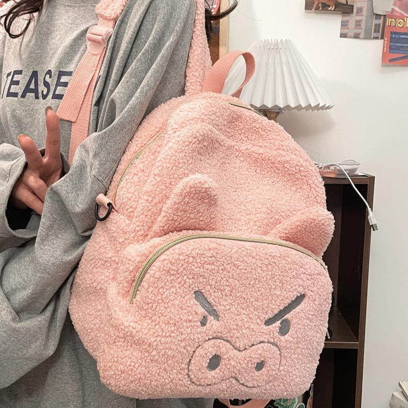 Crayon Same Shinchans Style Pig Backpack Cartoon Plush Childrens Backpack