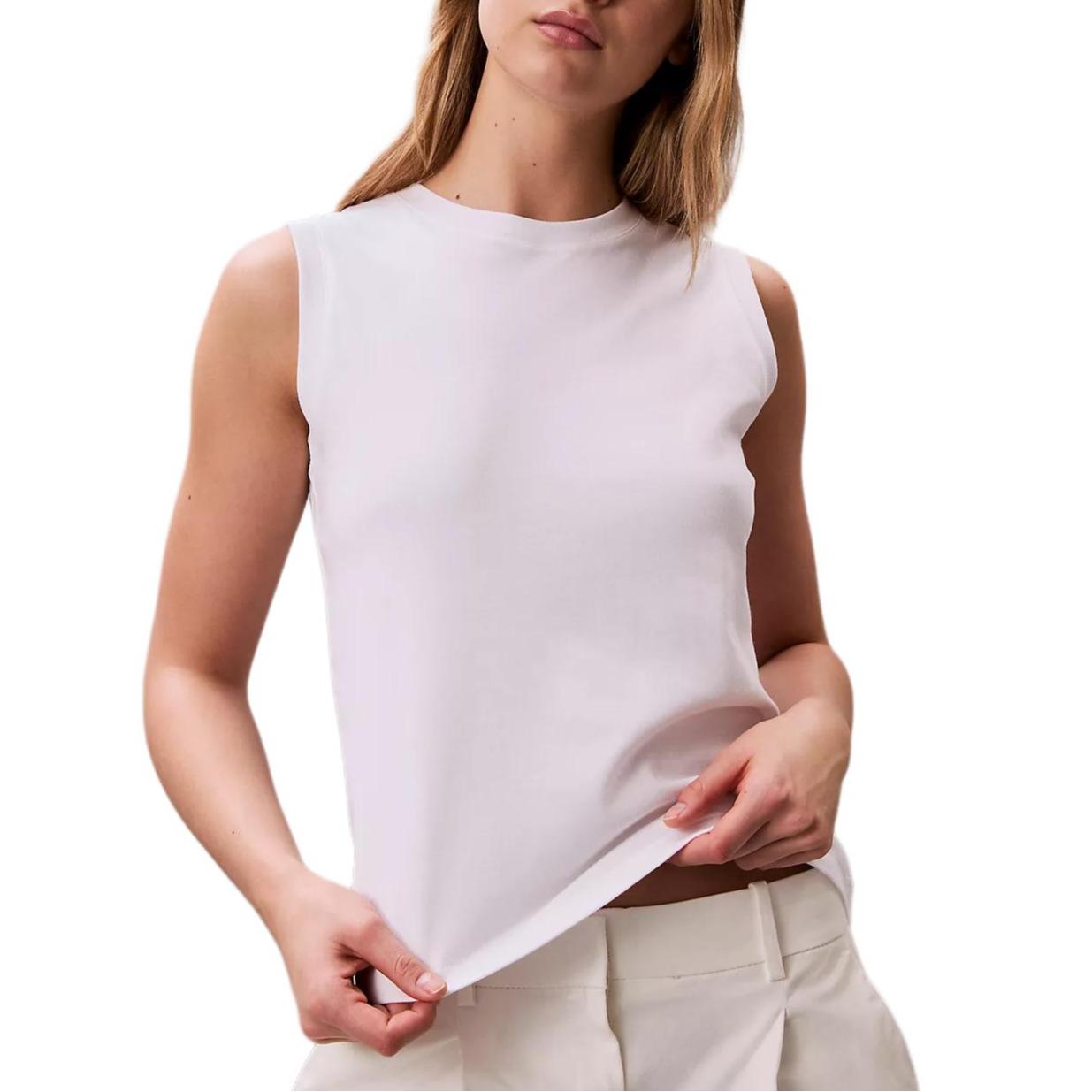 

Calvin Klein Casual Slim Fit Round Neck Comfortable Breathable Simple Vest Women tops 47C201G-YAA S
