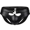 Maßanfertigung OEM ODM Spandex Polyester Leder Hosen Jockstrap Herrenbekleidung Sexy Slips Unterwäsche Geschäft Anstieg