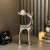 European-style Ceramic Deer Ornament Black and White Crystal Elk Sculpture Decorative Animal Figurine for Living Room or Office