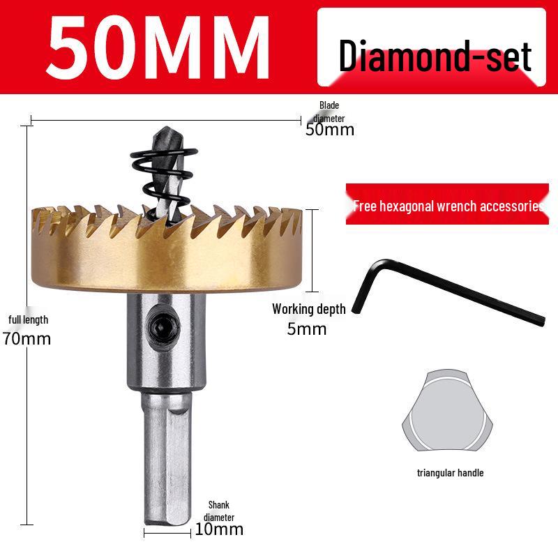 Cobalt Titanium-plated High-speed Steel Hole Saw Drill Bit for Metal and Aluminum