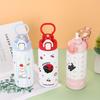 Creative New Cartoon Stainless Steel Vacuum Thermos Cup Student High Value Portable Lid Straw Water Cup