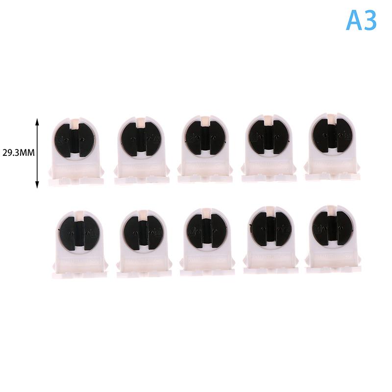 10Pcs Home T5 Light Holder G5 Base Non-Shunted Heat-Resistant Lamp Socket Ac500V 2A For Led Fluorescent Light Tube Holder