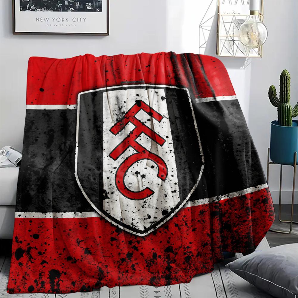 Fulham FC Pattern Flannel Blanket, High Quality Comfortable for All Seasons, Home Decor, Warmth and Comfort, Perfect for Gifts.
