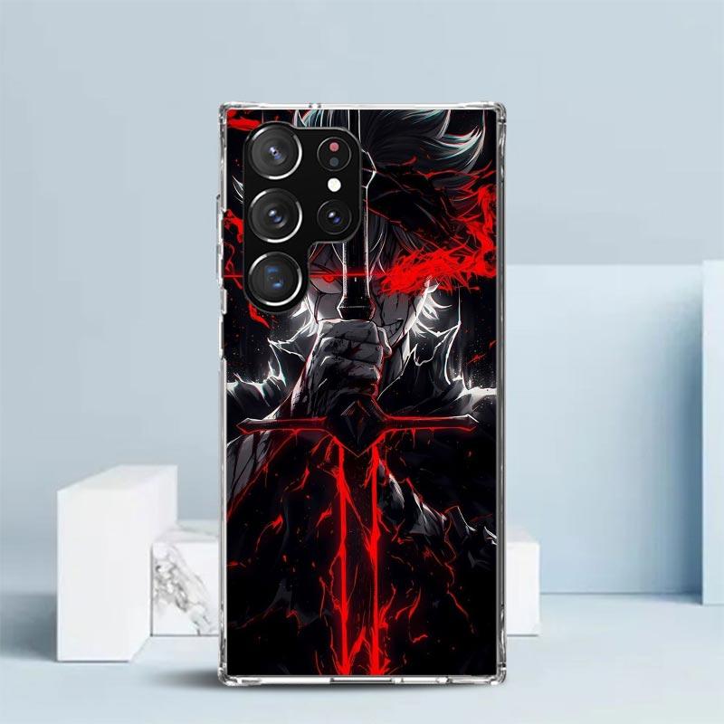Black C-Clovers Anime Phone Case For Samsung Galaxy S24 S25 Edge S26 Ultra S22 S23 Plus S21 + S20 FE Soft TPU Back Cover Galaxy