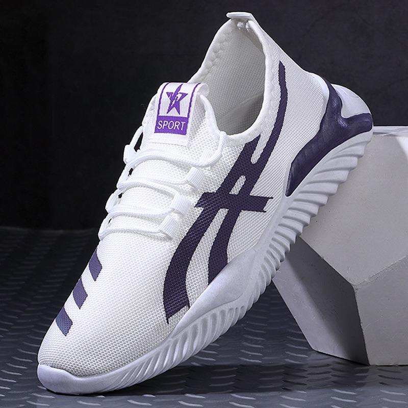 Spring and Autumn Men's Casual Shoes Breathable Running Sports Men's Single Shoes Soft Sole Lightweight Mesh Shoes Student