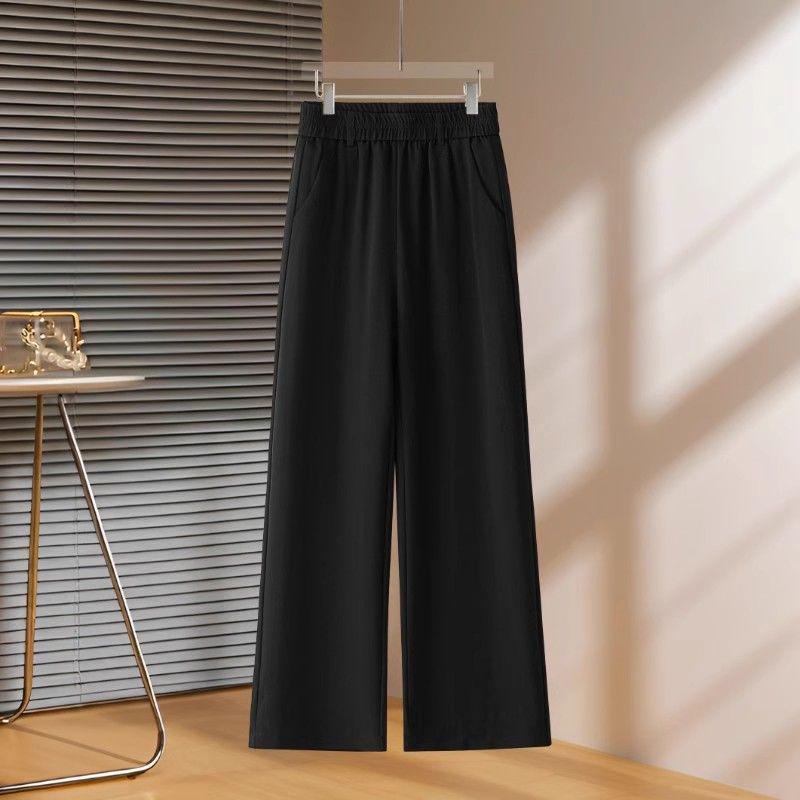 Ice Silk Cotton-Linen Women's High-Waisted Wide-Leg Summer Pants - New 2026 Figure-Flattering Loose Fit
