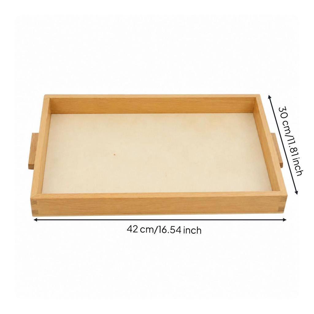 Beech Wood Montessorian Tray Portable for Preschoolers
