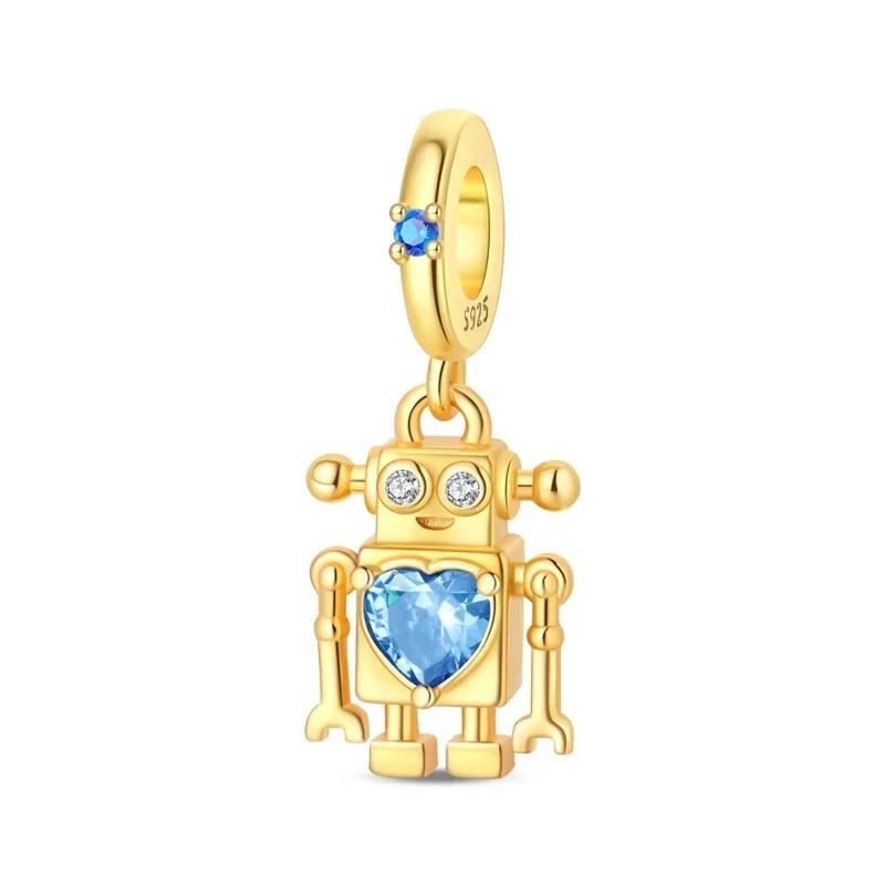 Breloc Original din Cupru Stea Aurie Lună Floare Inimă Fluture Potrivit Pandantiv Brățări Colier Femei Bijuterii Fine DIY