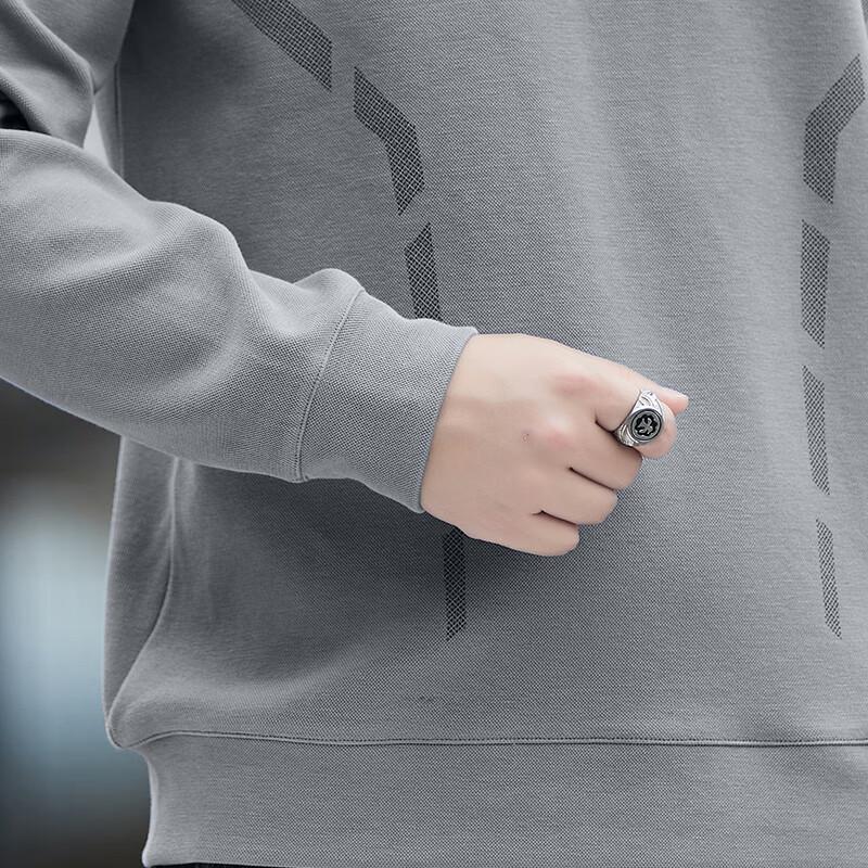 Mao Ren Men's Casual Long-Sleeve Crew Neck Tee