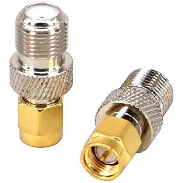 BOOBRIE Коаксиальный Кабельный Разъем SMA на F Коаксиальный Адаптер SMA Разъем SMA Штекер на F Разъем Адаптер для Устройств Беспроводной Антенны LAN/LMR/Коаксиальный