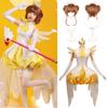 Cardcaptor Sakura Cosplay Kinomoto Sakura Disfraz de Cosplay Kinomoto Sakura Cosplay CC Sakura Disfraz de Cosplay CCS cosplay Traje de Batalla Amarillo de Lujo