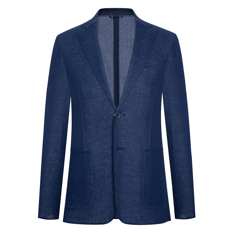 

Dongbolini Men s Lightweight Denim Blue Casual Knitted Blazer XBU01058UFLA 50