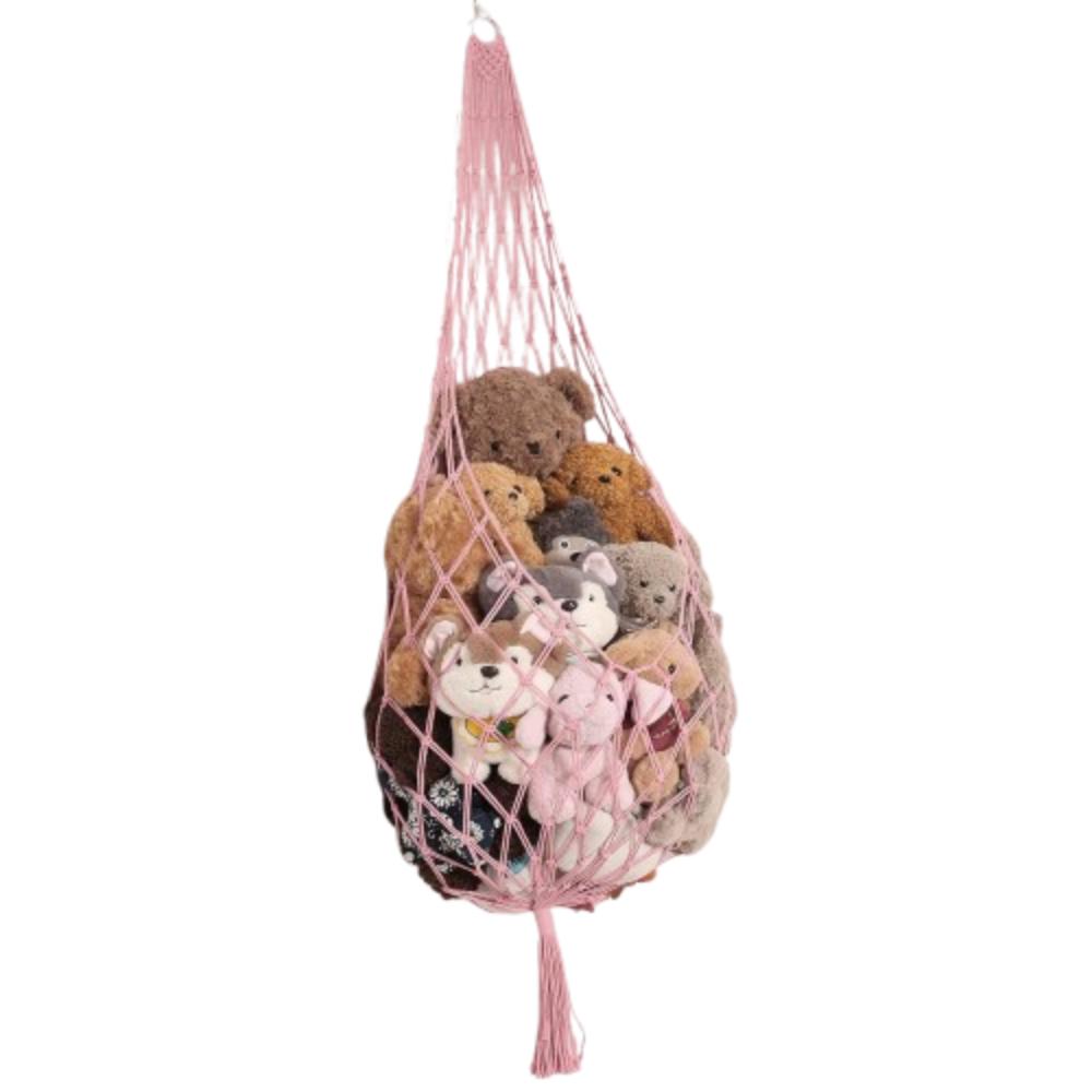 Wall Mounted Plush Toy Hammock INS Stuffed Doll Storage Holder Soft Hanging Net Organizer  Playroom