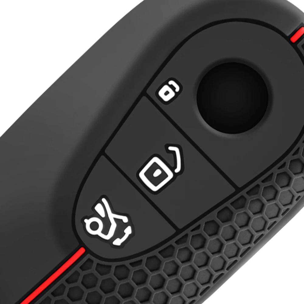 Silikon-Autoschlüsselgehäuseabdeckung für Mercedes Benz 2022 CS-Klasse W206 W223 S350 C260 C300 S400 S450 S500 Schlüsselschalenschutz