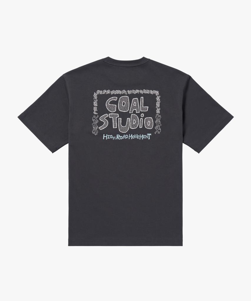 GOALSTUDIO Square Graphic Airmesh Tee-Charcoal