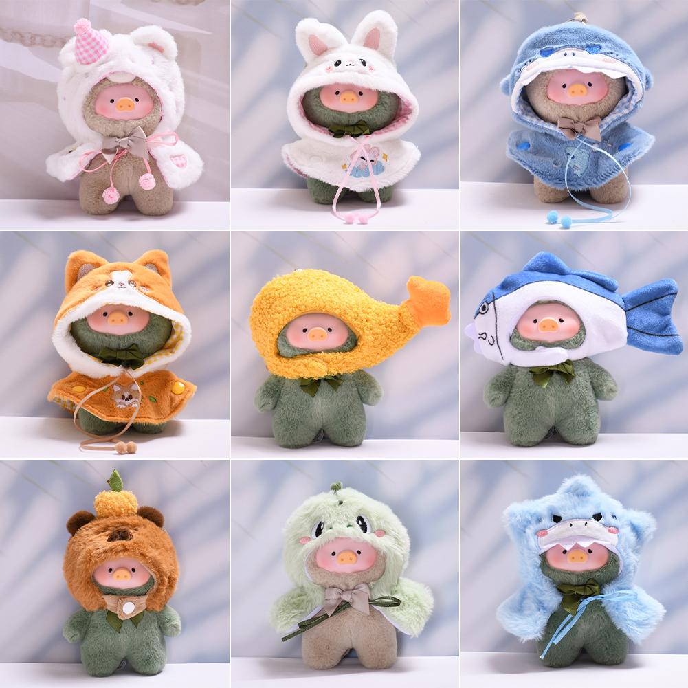 For 14cm Lulu the Piggy Headwear Cape Fashion Doll Clothes Color Match Hoodies Dolls Accessories Cute Decoration Little Clothes