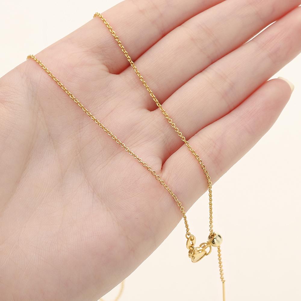 2/4Pcs/Lot 14/18K Gold Plated Flat Round Chain Thrusting Pin Adjustable Chains For DIY Necklace Jewelry Making Accessories