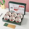 Sweet Wishes Ceramic 6-Bowl & Chopstick Gift Set
