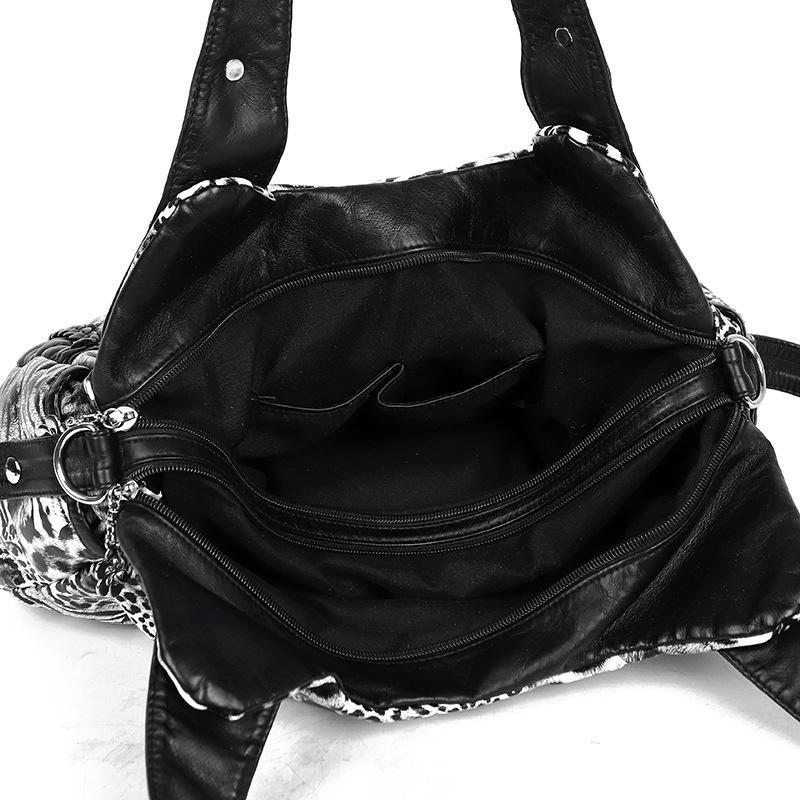 Weiche Ledertasche, Mom Bag, Handtasche mit mehreren Fächern, Lässige Umhängetasche, Crossbody-Tasche